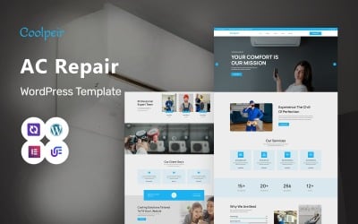 Coolpeir – Thème WordPress Elementor pour la climatisation et le chauffage