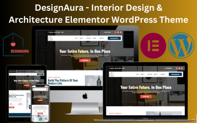 DesignAura - interiérový design a architektura Elementor téma WordPress