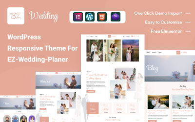 EZ Wedding Planner: Ultimate WordPress-tema för moderna bröllop och evenemangsplanering