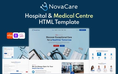 Nova Care: Plantilla de sitio web HTML para centros médicos y de atención médica