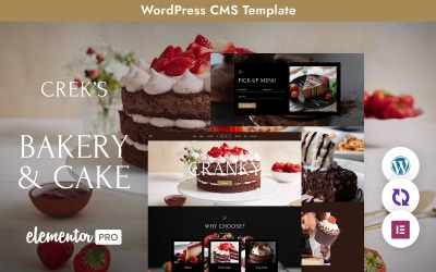 Creks - Tema WordPress responsivo multifuncional para bolo e padaria