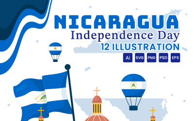 12 Nicaragua Independence Day Illustration