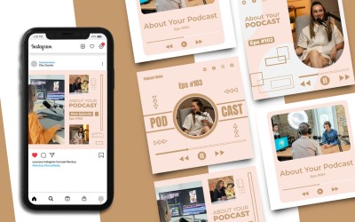 Modelo de postagem de podcast no Instagram 4