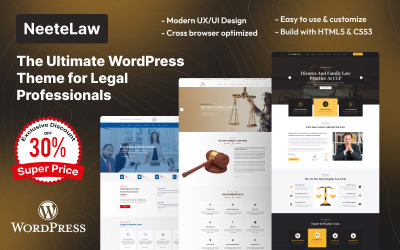 Neete Law : le thème WordPress ultime pour les professionnels du droit