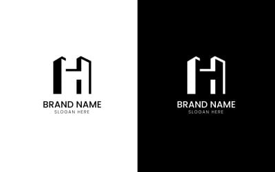 Bokstaven H Arkitektur logo-08-222