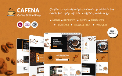 Cafena – kávézó és online kávézó WordPress téma