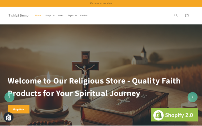 Tishfy5 - Religious Store Shopify 2.0-tema