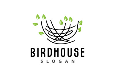 Bird Nest Logo Bird House Shelter V14