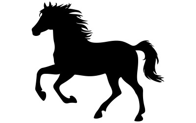 Horse silhouette vector image with white background