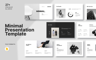 Minimálisan tiszta Google diabemutató sablon