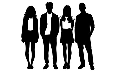 Bei ragazzi giovani con belle ragazze carine vettore