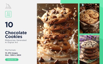 Biscoitos de Chocolate 10 Conjunto 35