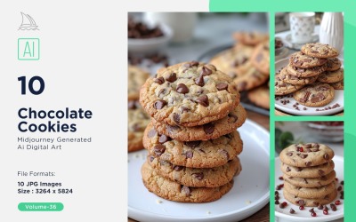 Biscoitos de Chocolate 10 Conjunto 36