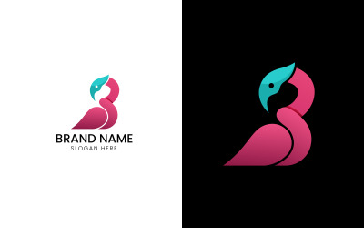 Letter B pelikaan logo-08-242