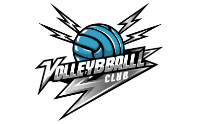 ilustracja dynamicznego logo klubu-siatkówki