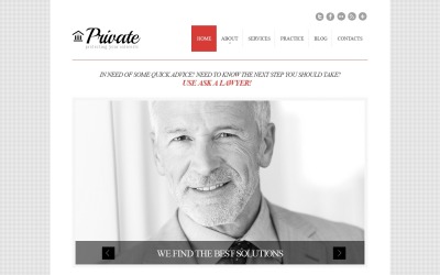 Reszponzív Cherry Law Firm WordPress sablon 43776