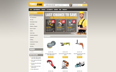 Tools Store ZenCart-sjabloon