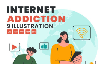 9 Ilustração do vício em Internet