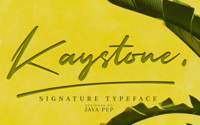 Krój pisma Kaystone / Signature