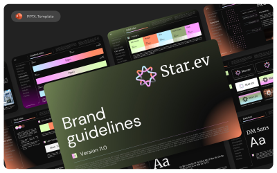Star.ev - Modello di presentazione PowerPoint per le linee guida del marchio