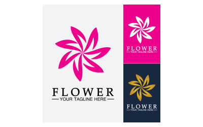 Blumenschönheit, farbenfrohes Symbol, Logo-Vorlage, Version 26