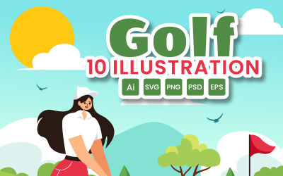 10 Golfsportillustratie