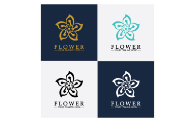Modello logo icona colorata bellezza fiore versione 20