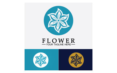 Plantilla de logotipo de icono colorido de belleza de flores versión 43