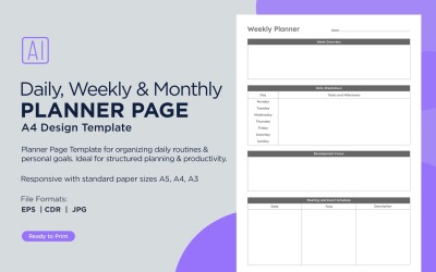 Generic Weekly Planner Planning Pages Planner Template 17