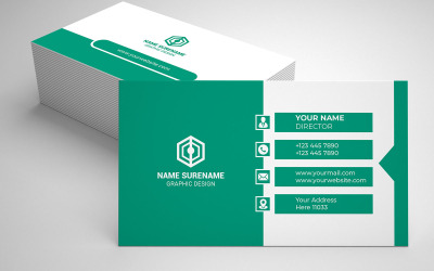Diseño de tarjeta de presentación limpio y profesional Creativo