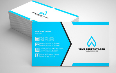 Einfache und minimalistische Visitenkartenvorlage Design Creative