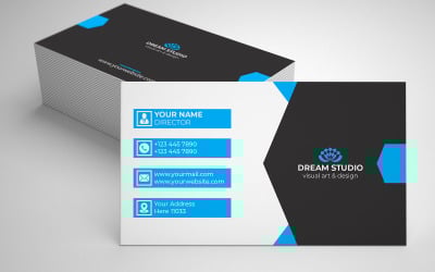 Креативна та мінімальна корпоративна візитна картка Креатив