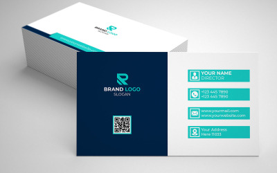 Modello di biglietto da visita professionale completamente modificabile Design creativo