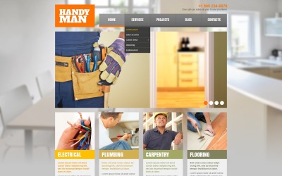 Адаптивний WordPress шаблон на тему home repairs templates №43853