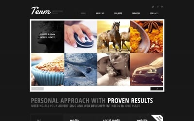 Modelo de site responsivo para agência de publicidade