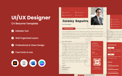 CV créatif CV UI UX Designer V2