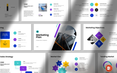 PowerPoint-Präsentation zum digitalen Marketingplan