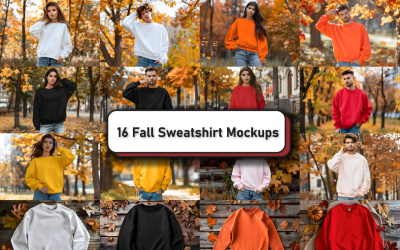 Herbst Gildan 18000 Mockup-Paket