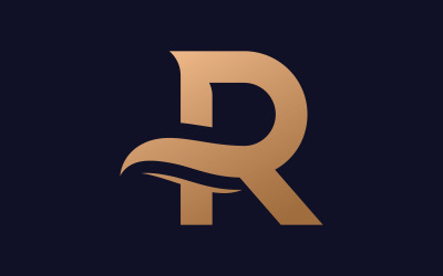 R harfi logo tasarımı Logo şablonu, Yaratıcı R logo vektör simgesi V3