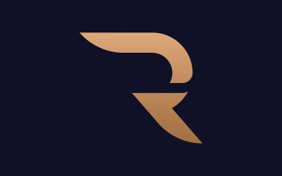 R harfi logo tasarımı Logo şablonu, Yaratıcı R logo vektör simgesi V5