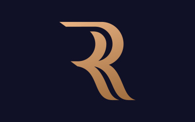 R harfi logo tasarımı Logo şablonu, Yaratıcı R logo vektör simgesi V8