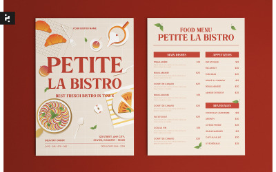 Modèle de menu de bistrot français
