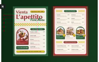 Retro Italian Trattoria Menu