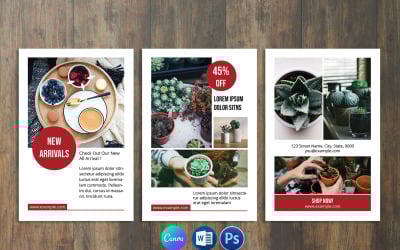 Modèle de carte postale polyvalent. Psd, Word et Canva