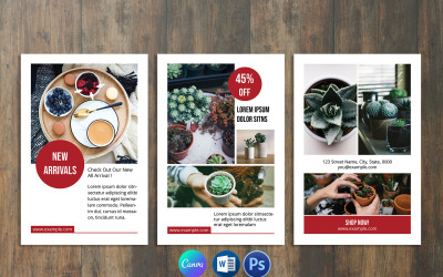 Modello di cartolina multiuso. PSD, Word e Canva