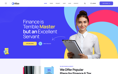 Alizo - Business &amp;amp; Finance WordPress Theme