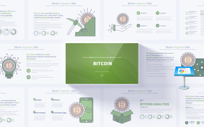 Innovativo modello infografico Bitcoin Keynote