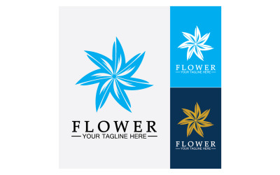 Plantilla de logotipo de icono colorido de belleza de flores versión 28