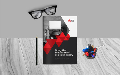 Modello di brochure aziendale con Indesign