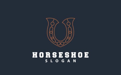Horseshoe Logo Horse Vector Vintage ElegantV12